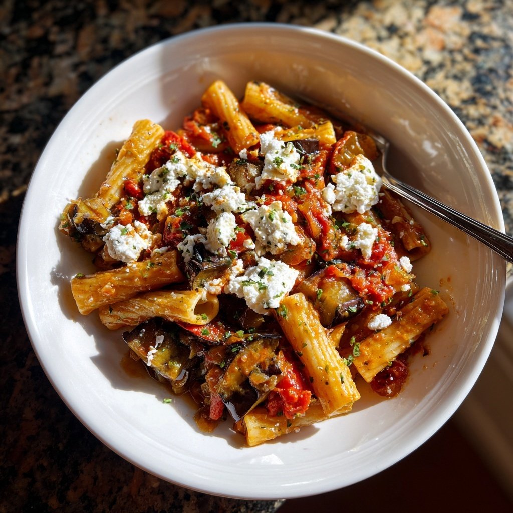 Internationale Küche Italienische Pasta alla Norma