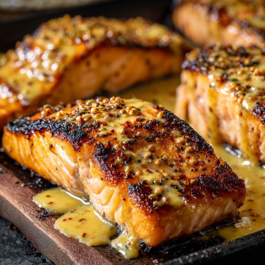 Gegrillter Lachs Mit Honig Senf