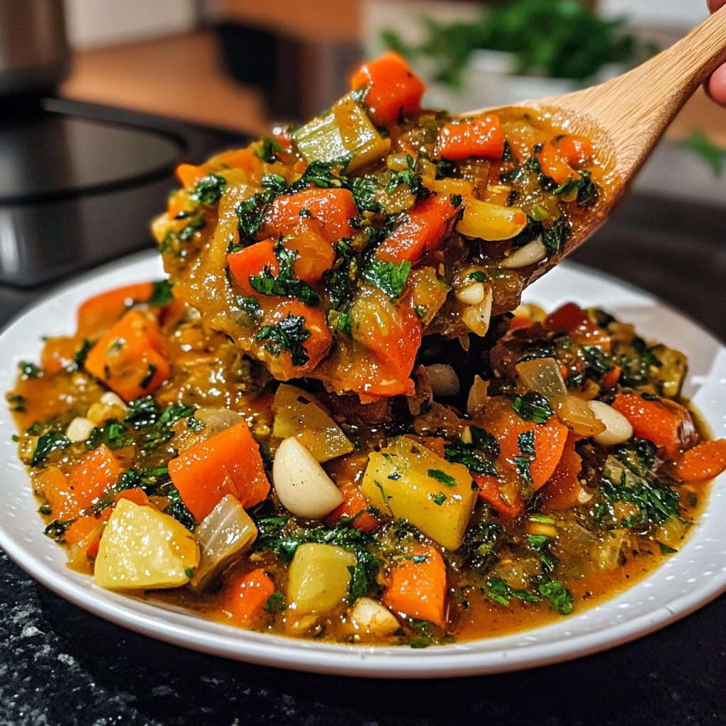 Gemüsepfanne mit Knoblauch