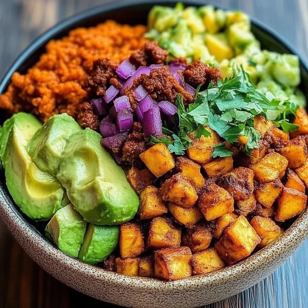 Süßkartoffel Burrito Bowl