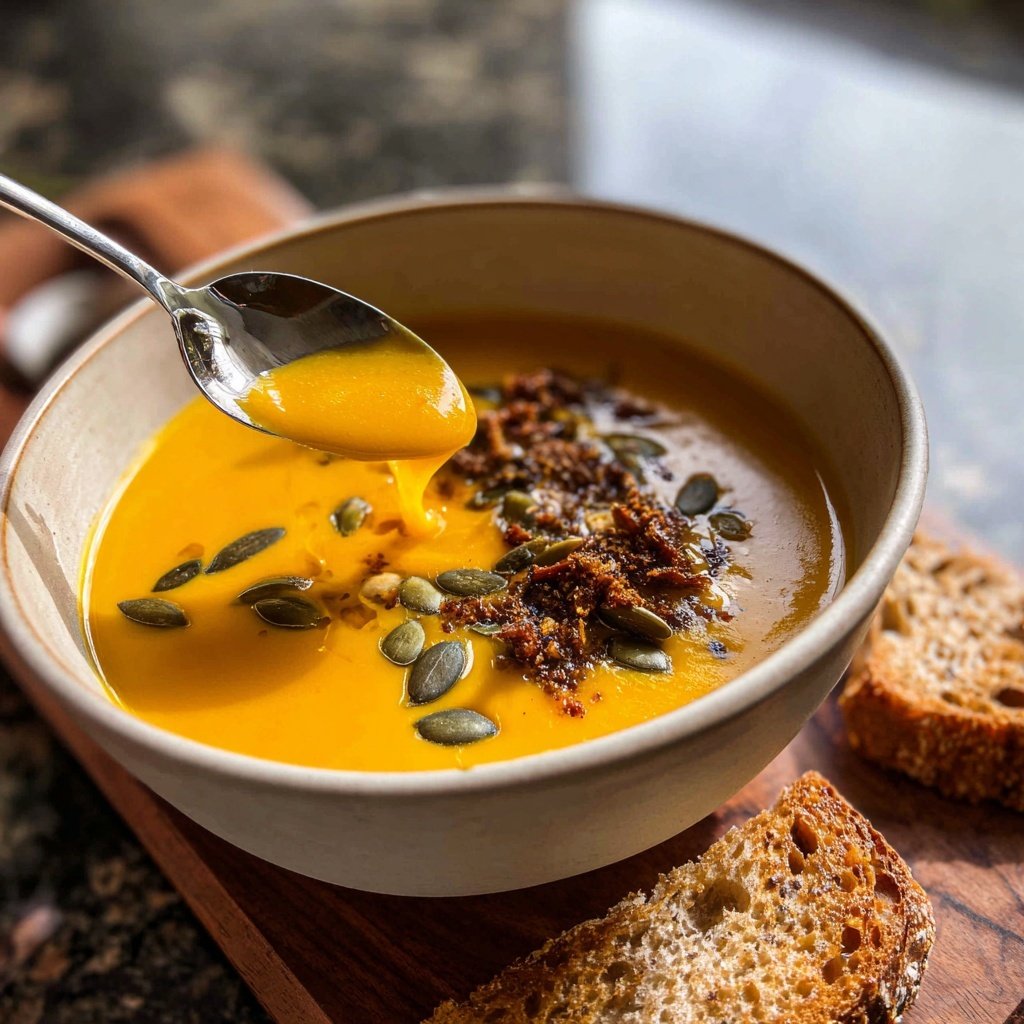 Herzhafte Kürbis-Maronen-Suppe für kalte Abende - ZweiGabeln