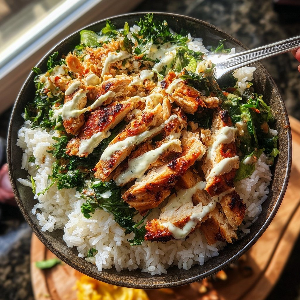 Kalorienarme Hähnchen Bowl Mit Reis