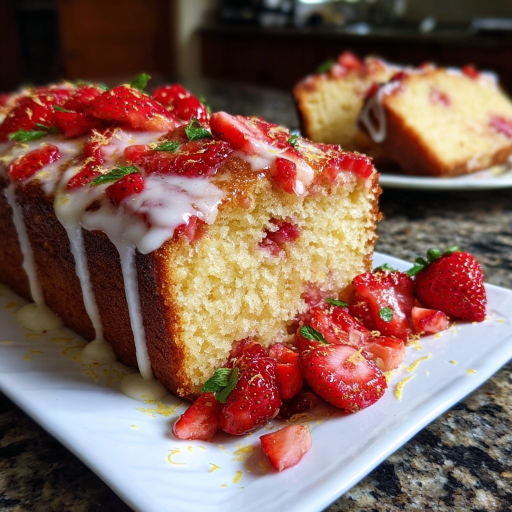 Erdbeerkuchen Mit Frischer Zitronennote