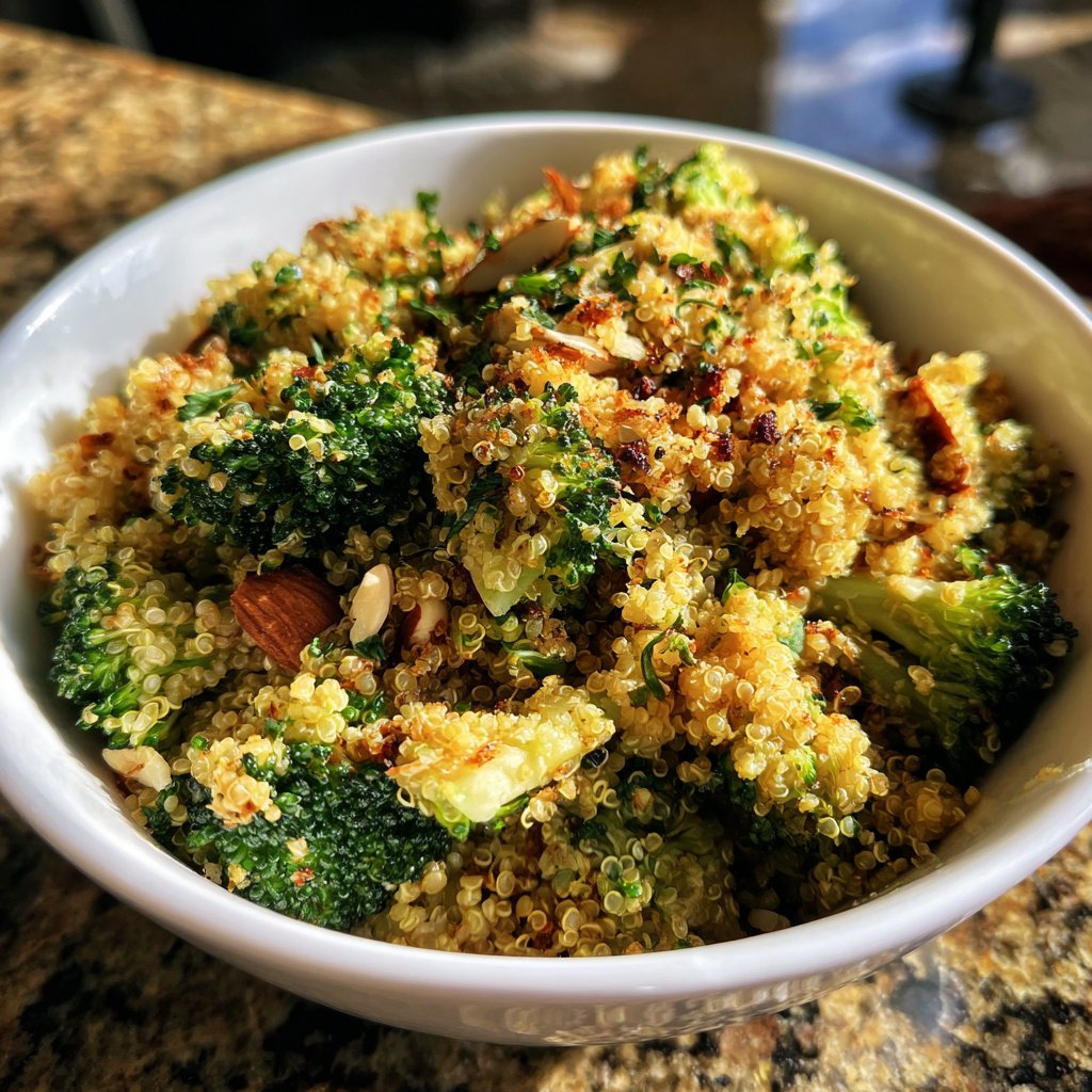 Quinoa mit Brokkoli und Mandeln