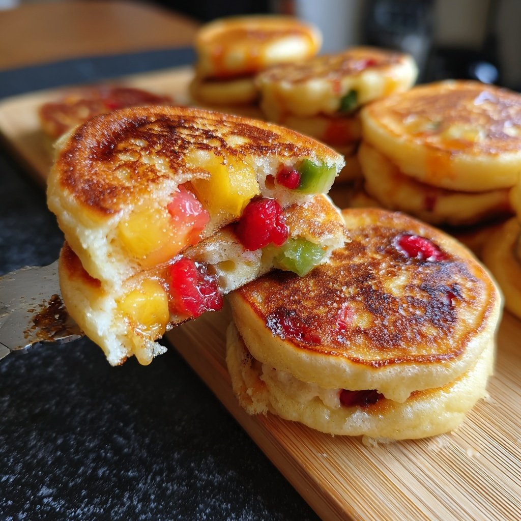 Fruchtiger Snack: Mini-Pancake-Spieße!