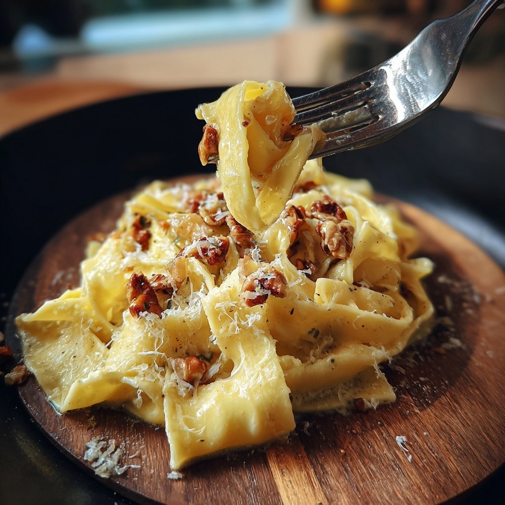 15 Minuten Pasta Rezept! - Unsere extra-cremigen Papardelle mit Maronen