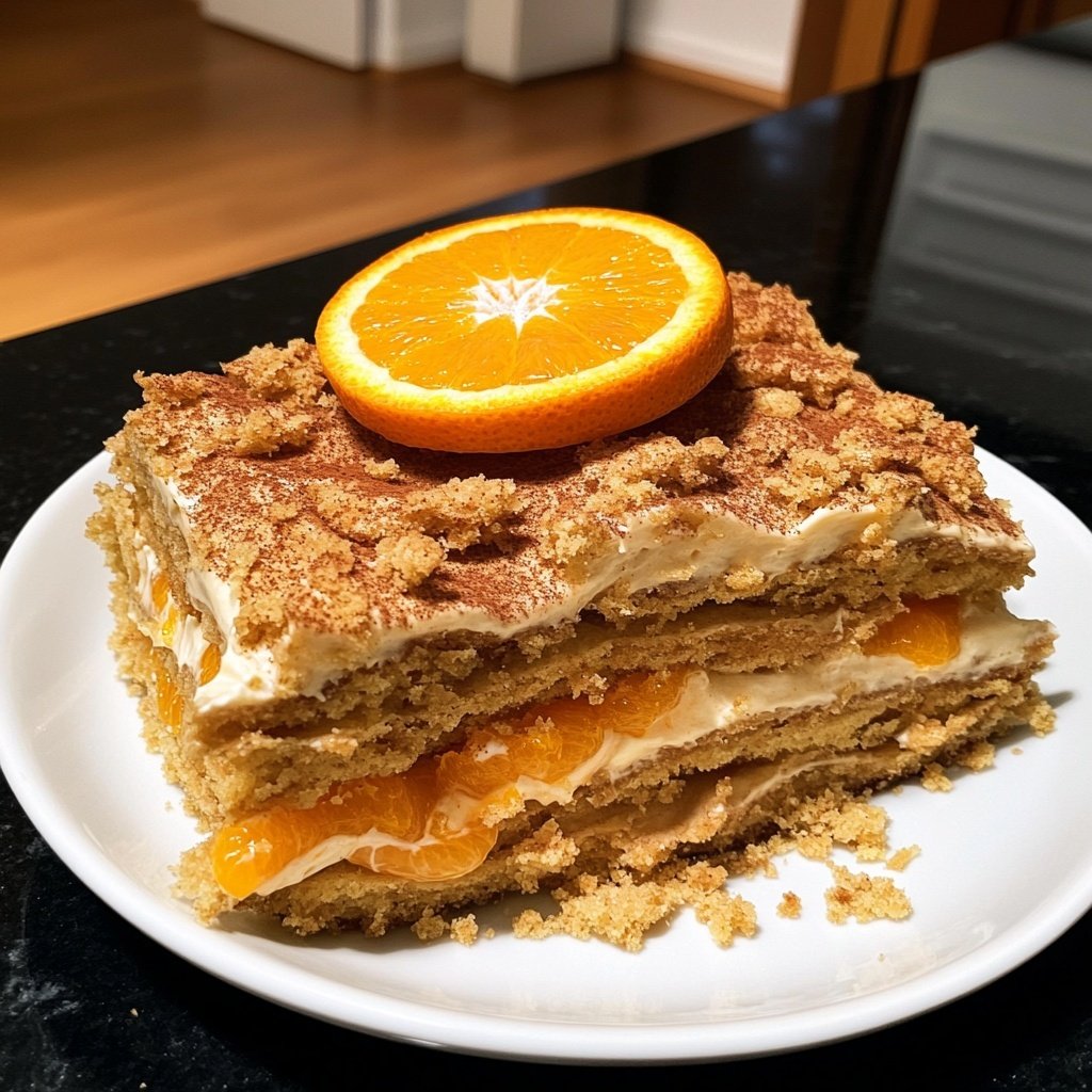 Spekulatius Torte mit Mandarinen