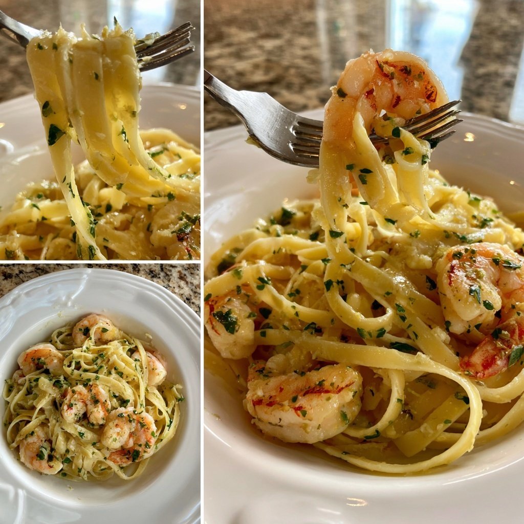 Pasta mit Garnelen und Zitronenbutter