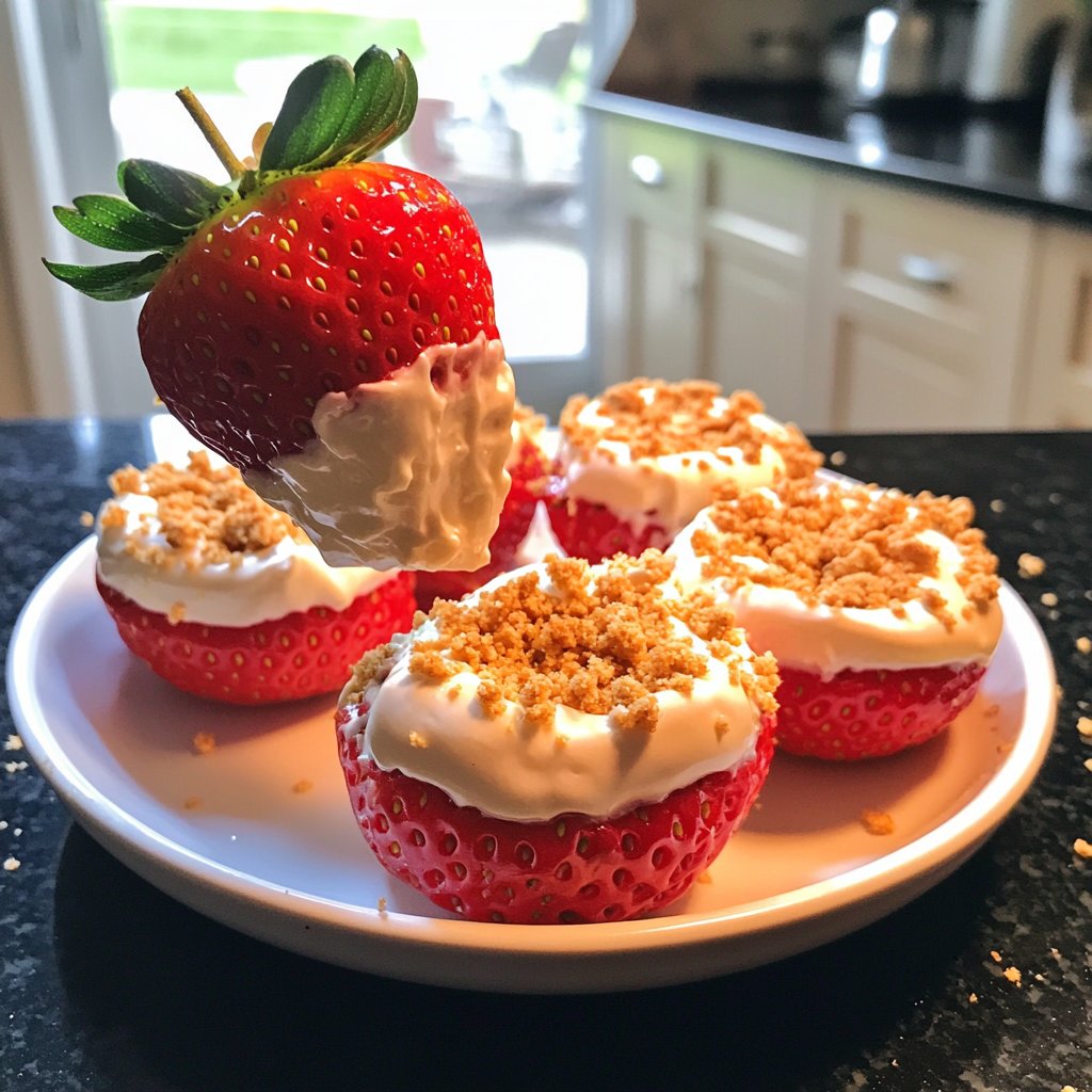 Gefüllte Erdbeeren mit Cheesecake