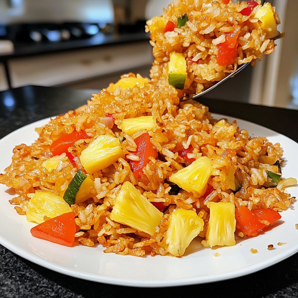 Gebratener Reis mit Ananas